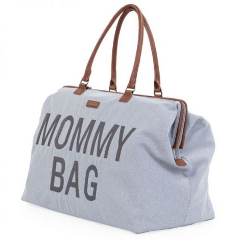 Geanta de infasat Childhome Mommy Bag Panza Oxford Gri - poza 3