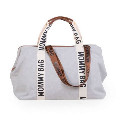 Geanta de infasat Childhome Mommy Bag Signature Alb - poza 1
