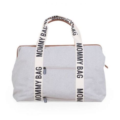 Geanta de infasat Childhome Mommy Bag Signature Alb - poza 2