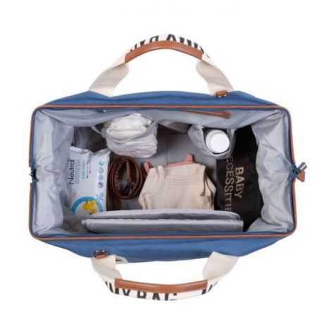 Geanta de infasat Childhome Mommy Bag Signature Indigo - poza 4