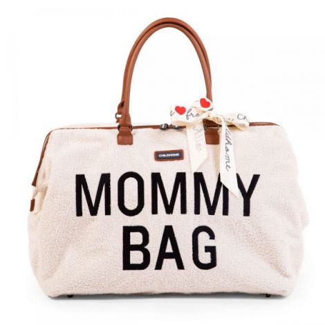 Geanta de infasat Childhome Mommy Bag Teddy Ecru - poza 1