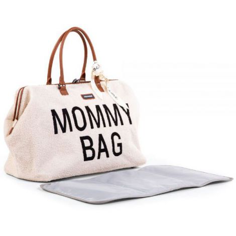 Geanta de infasat Childhome Mommy Bag Teddy Ecru - poza 3