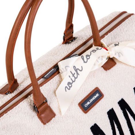 Geanta de infasat Childhome Mommy Bag Teddy Ecru - poza 4