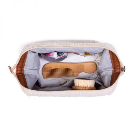 Geanta de toaleta Childhome Baby Necessities Teddy Alb - poza 2