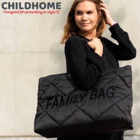 Geanta matlasata Childhome Family Bag Negru - poza 5
