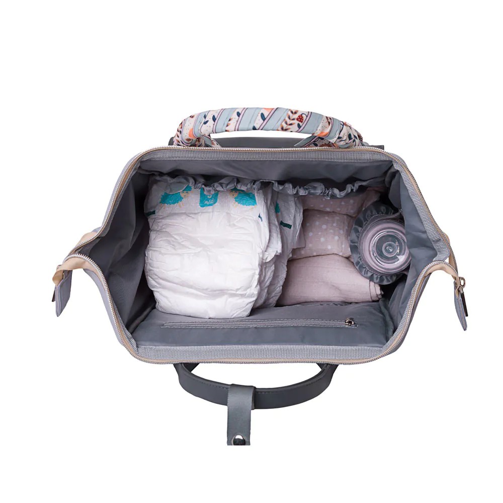 Geanta rucsac pentru carucior Kikka Boo Myla Grey - poza 3