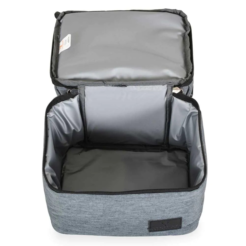 Geanta termica tip rucsac pentru carucior Cangaroo Aurora Gri - poza 4