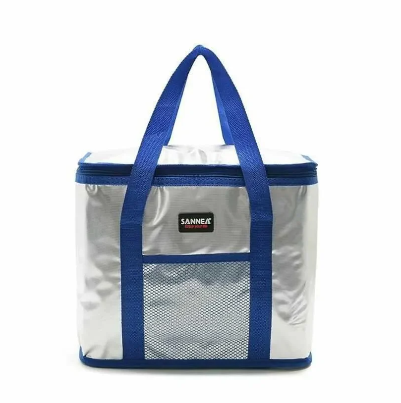 Geanta termoizolanta pentru alimente si bauturi,argintiu, 37x24x32 cm,16 litri