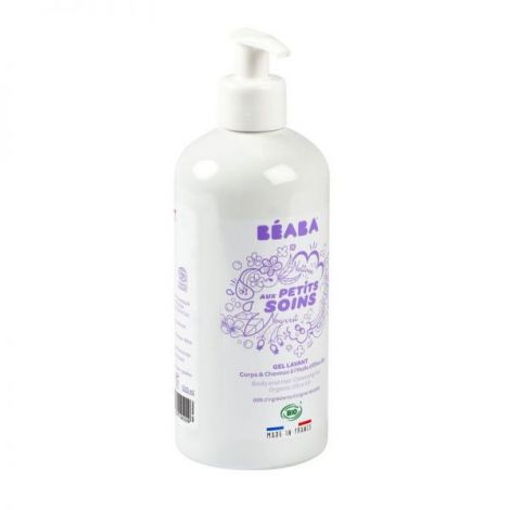 Gel de dus corp si par pentru bebelusi Beaba 500 ml, Certificat Organic - poza 2
