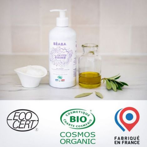 Gel de dus corp si par pentru bebelusi Beaba 500 ml, Certificat Organic - poza 3