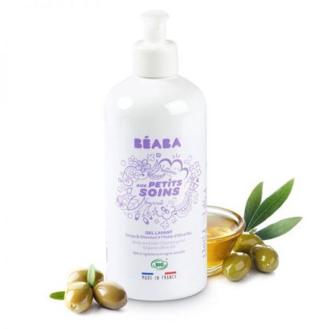 Gel de dus corp si par pentru bebelusi Beaba 500 ml, Certificat Organic - poza 4