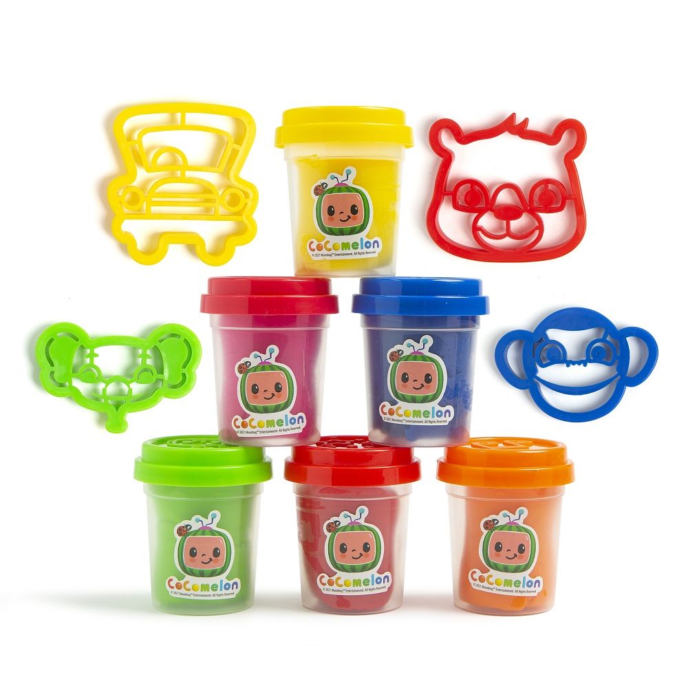 Gentuta cu forme si 6 recipiente plastilina Cocomelon - poza 2