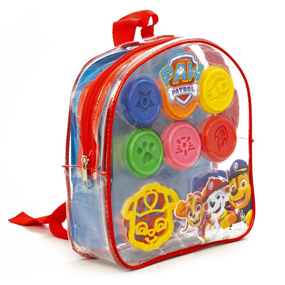 Gentuta cu forme si 6 recipiente plastilina Paw Patrol - poza 1