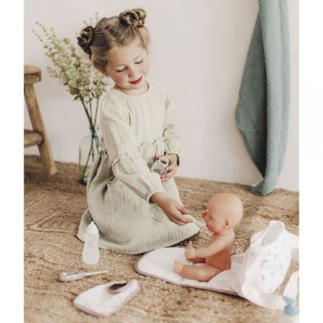 Gentuta de infasat pentru papusa Smoby Baby Nurse Changing Bag crem cu accesorii - poza 4