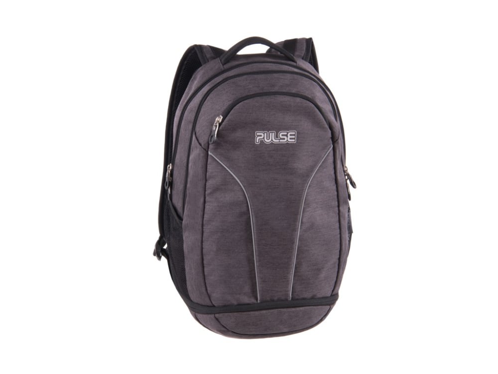 Ghiozdan ergonomic pentru scoala Pulse Olymp Gray cu 2 compartimente,50x33x24 cm