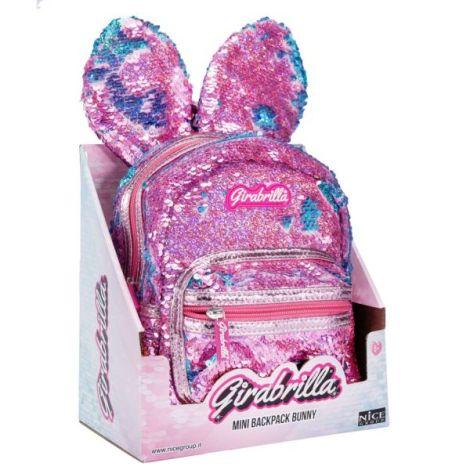 Ghiozdan Girabrilla Bunny , model Iepuras cu paiete reversibile - poza 1