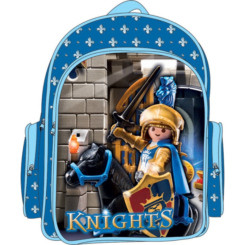 Ghiozdan gradinita Playmobil cavaleri