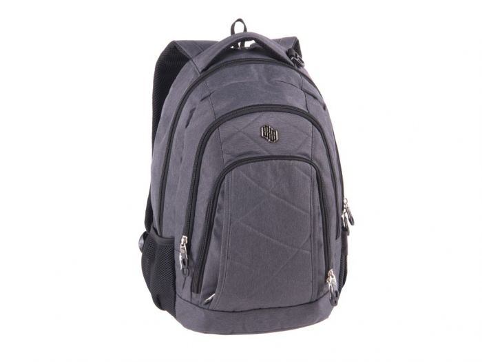 Ghiozdan pentru scoala cu 5 compartimente, model Gray Twill,43x32x20 cm