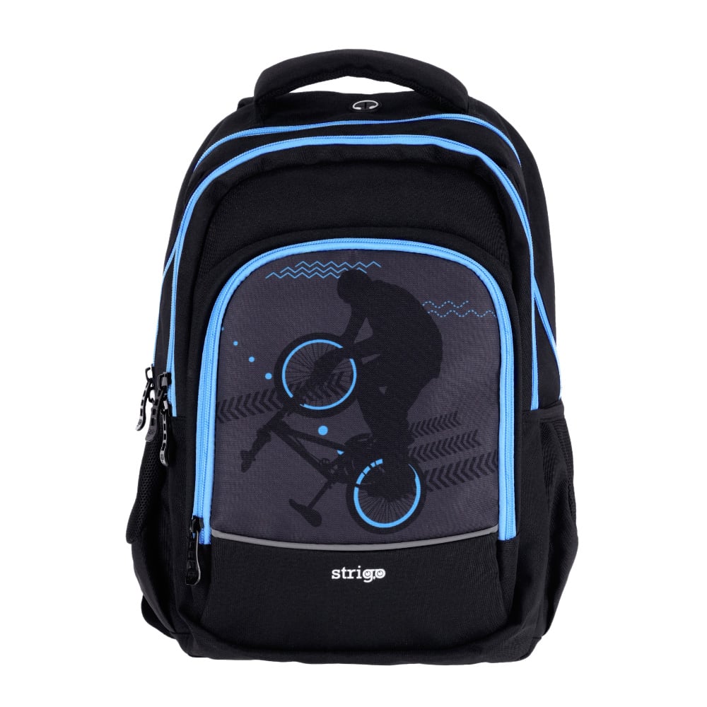 Ghiozdan pentru scoala Strigo Misty+ Black Bicycle ,39x27x18cm