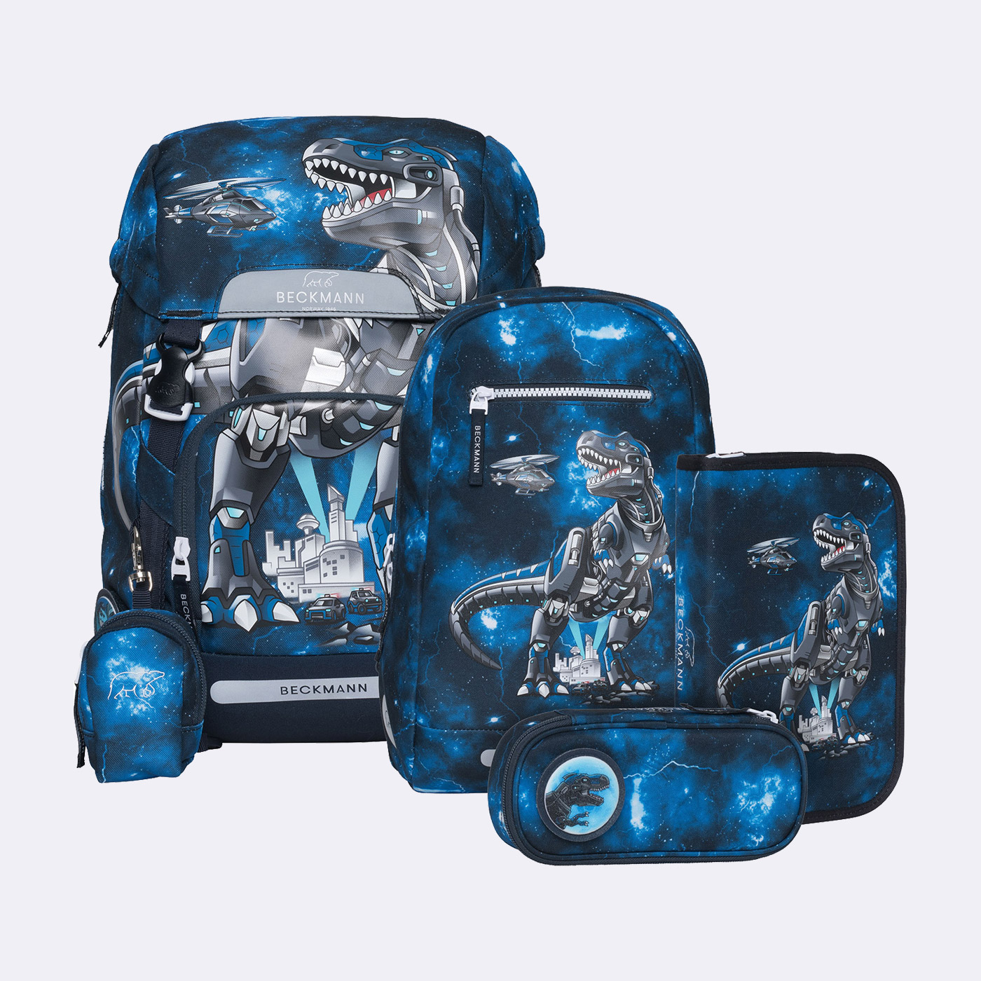 Ghiozdan, rucsac ergonomic, set clasic 6 piese, TECH REX