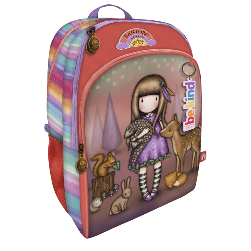 Ghiozdan scoala Gorjuss Be Kind To All Creatures 43.5 cm - poza 1