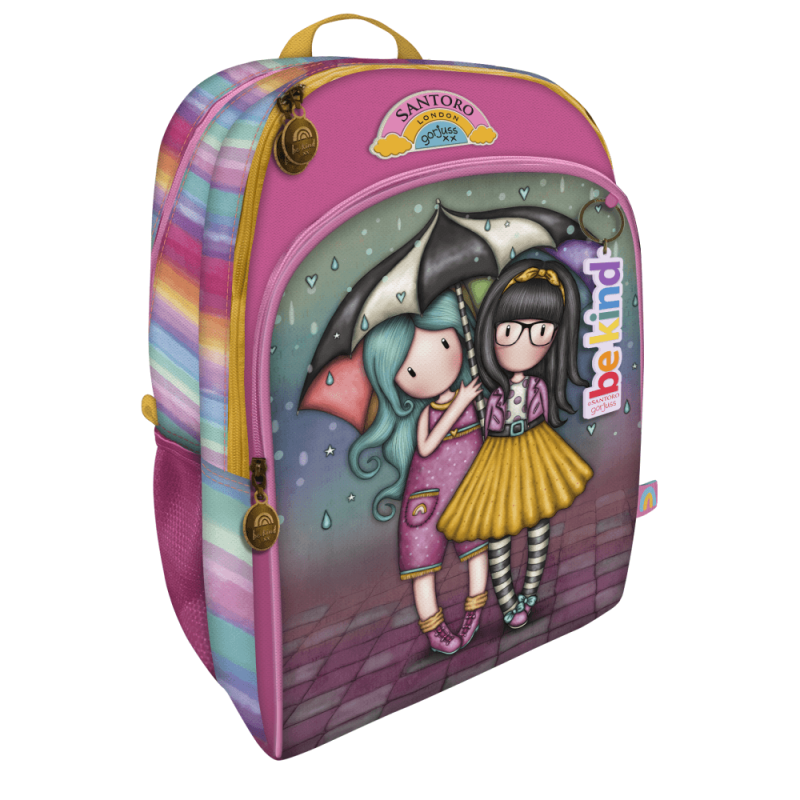Ghiozdan scoala Gorjuss Be Kind To Each Other 43.5 cm - poza 1