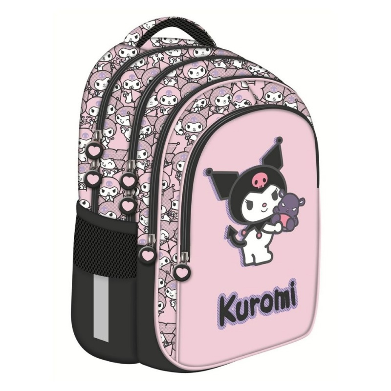 Ghiozdan scoala pentru fete St. Majewski Kuromi Pink, 4 compartimente, 40x28x18 cm