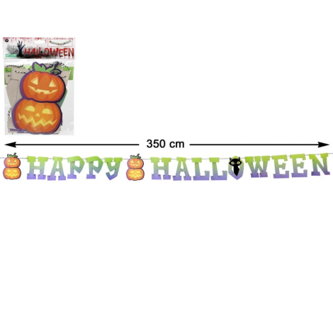 Ghirlanda happy halloween 350 cm - poza 2