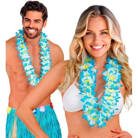 Ghirlanda hawaii flori azur - poza 4