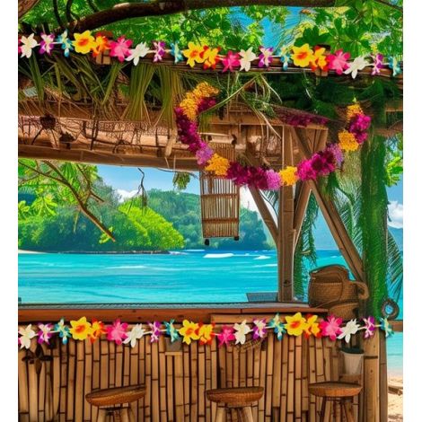 Ghirlanda hawaii multicolora 3 m - poza 3