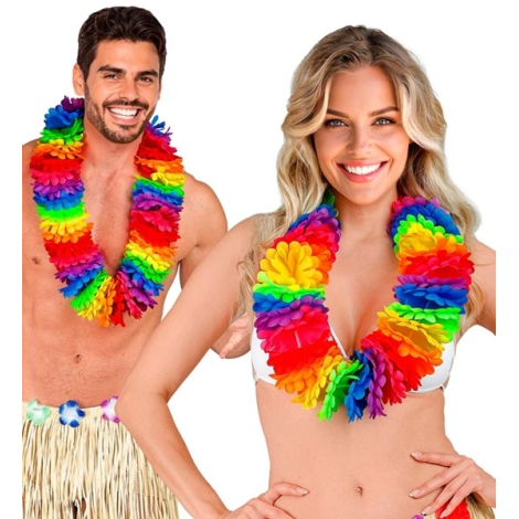 Ghirlanda hawaii multicolora deluxe - poza 4