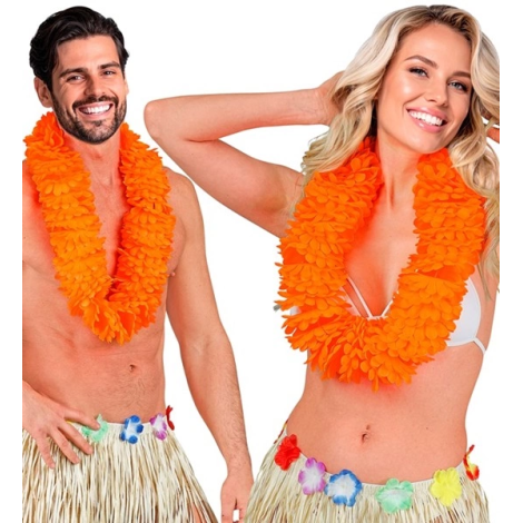 Ghirlanda hawaii portocalie deluxe - poza 4