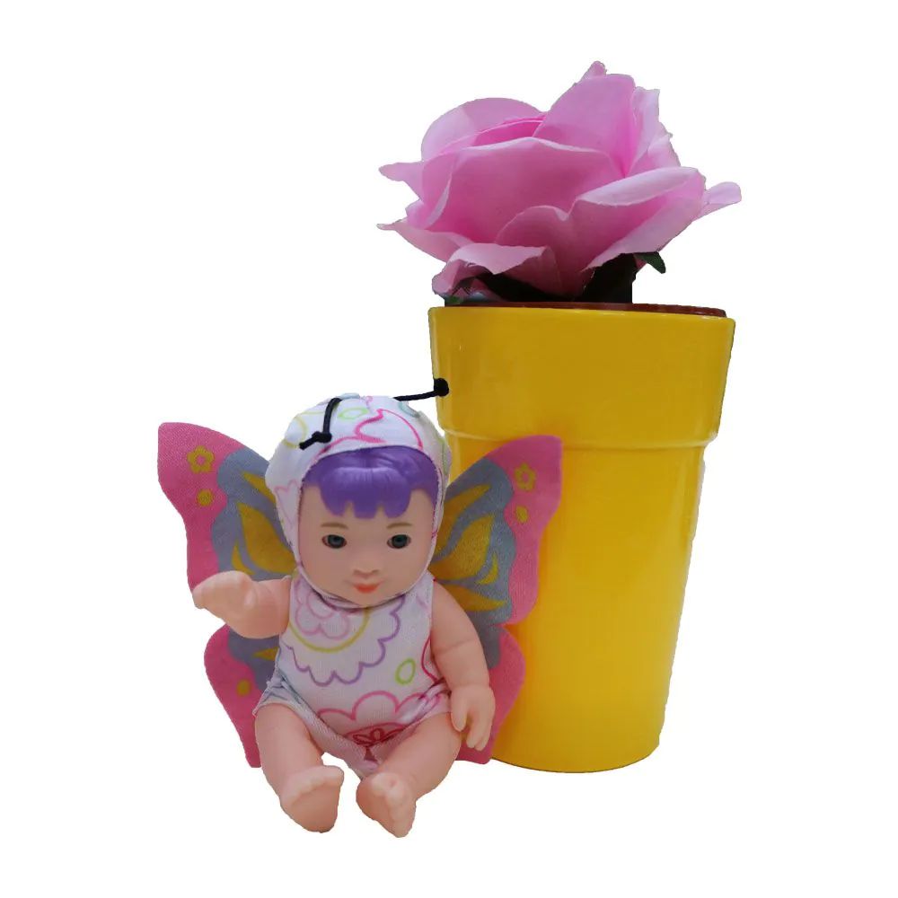 Ghiveci cu floare si papusa bebelus surpriza Babyblooms 12 cm - poza 1