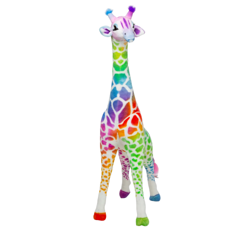 Girafa gigant din plus Rainbow, 138cm, Melissa&Doug 32203 - poza 1