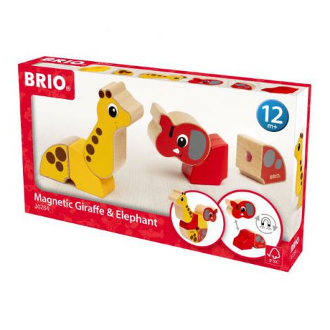 Girafa si elefant magnetici 30284 Brio - poza 1