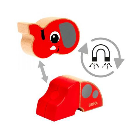 Girafa si elefant magnetici 30284 Brio - poza 3