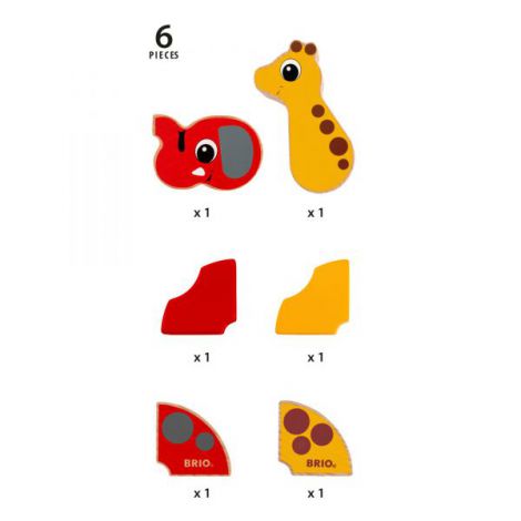 Girafa si elefant magnetici 30284 Brio - poza 5