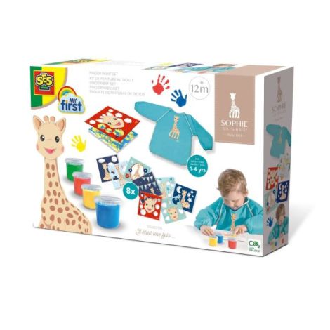 Girafa Sophie - Set acuarele pentru degetele cu planse si sort - poza 1