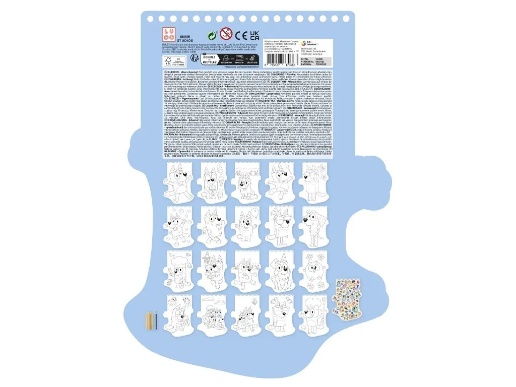GRAFIX Bluey Carte de Colorat cu Stickere si Sabloane - poza 2