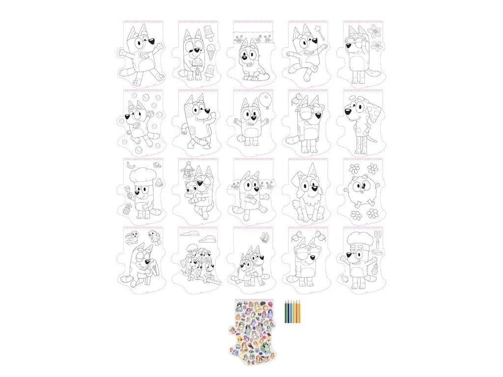 GRAFIX Bluey Carte de Colorat cu Stickere si Sabloane - poza 3