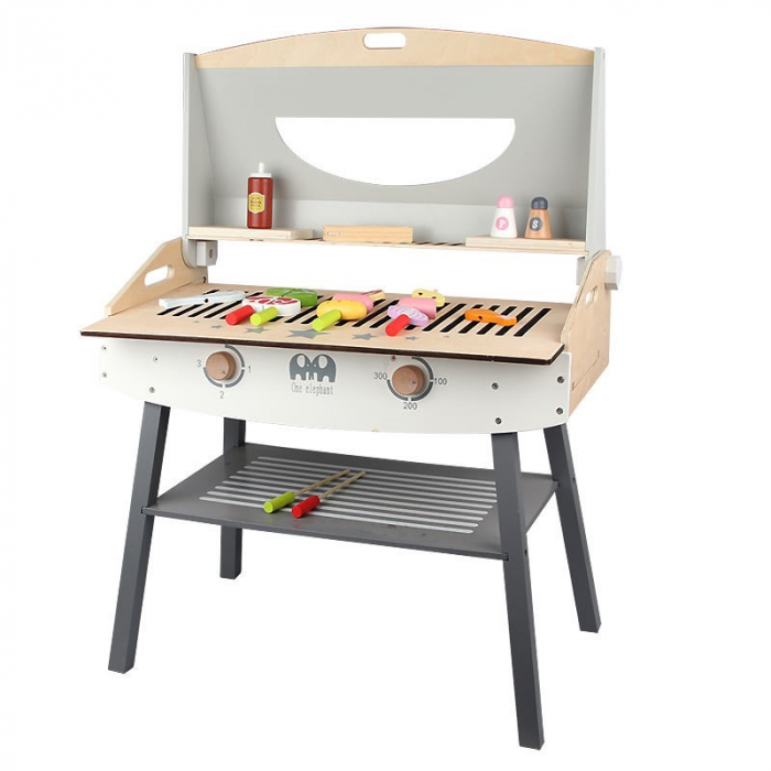 Gratar de Jucarie din Lemn Copii Barbecue - Grill de Jucarie - Nurio