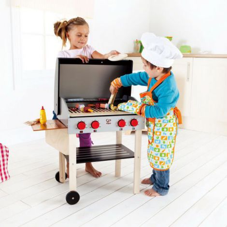 Gratar de jucarie din lemn, pentru copii 3ani+, 22 accesorii incluse, Hape E3127 - poza 5
