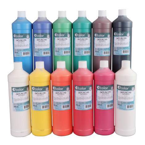 Guasa lavabila pentru pictura 1000 ml Galben