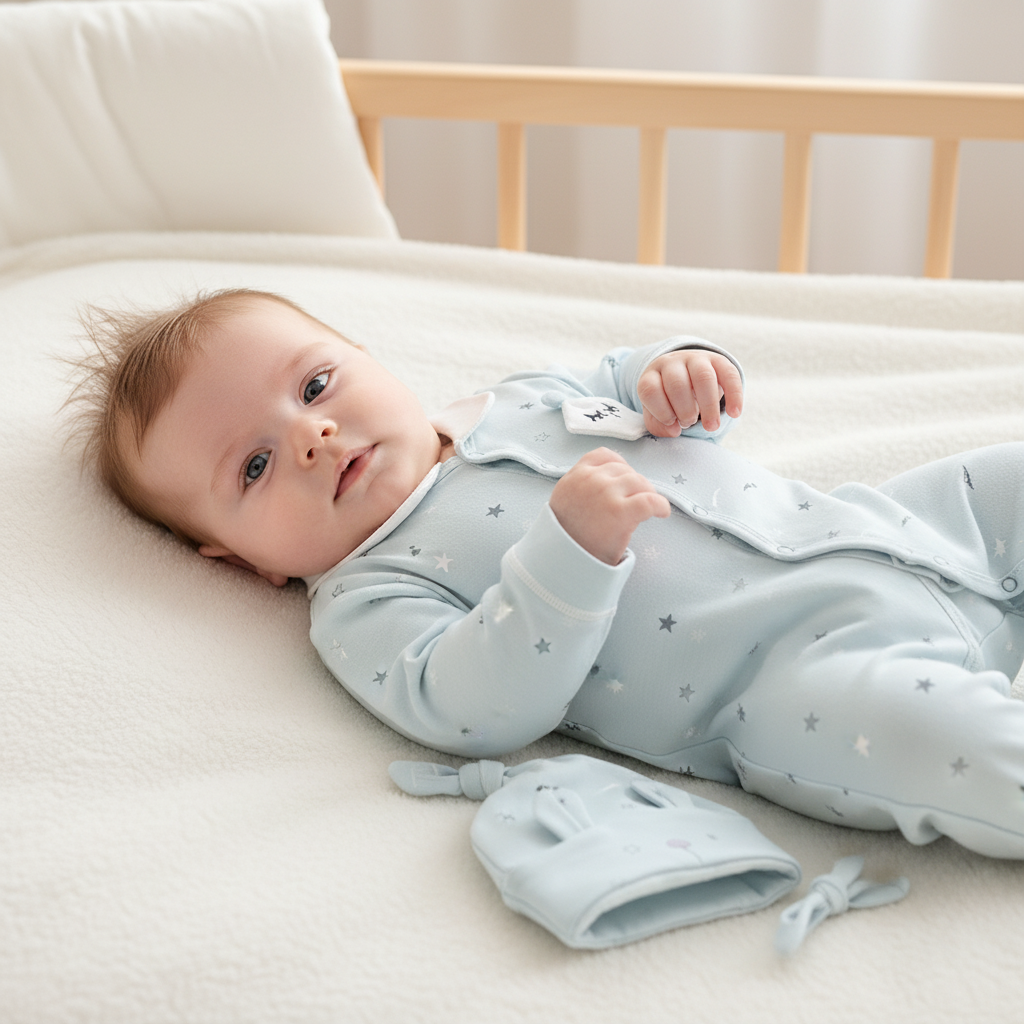 Hăinuțe Cadou Bebe Set Albastru 18 Piese Little Baby - 3-6 luni - poza 2