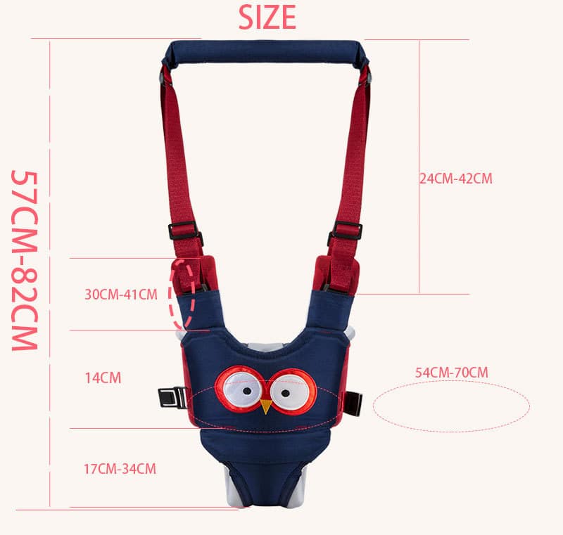 Ham bebe 2in1 pentru asistenta la mers – Bufnita Bleumarin - poza 2