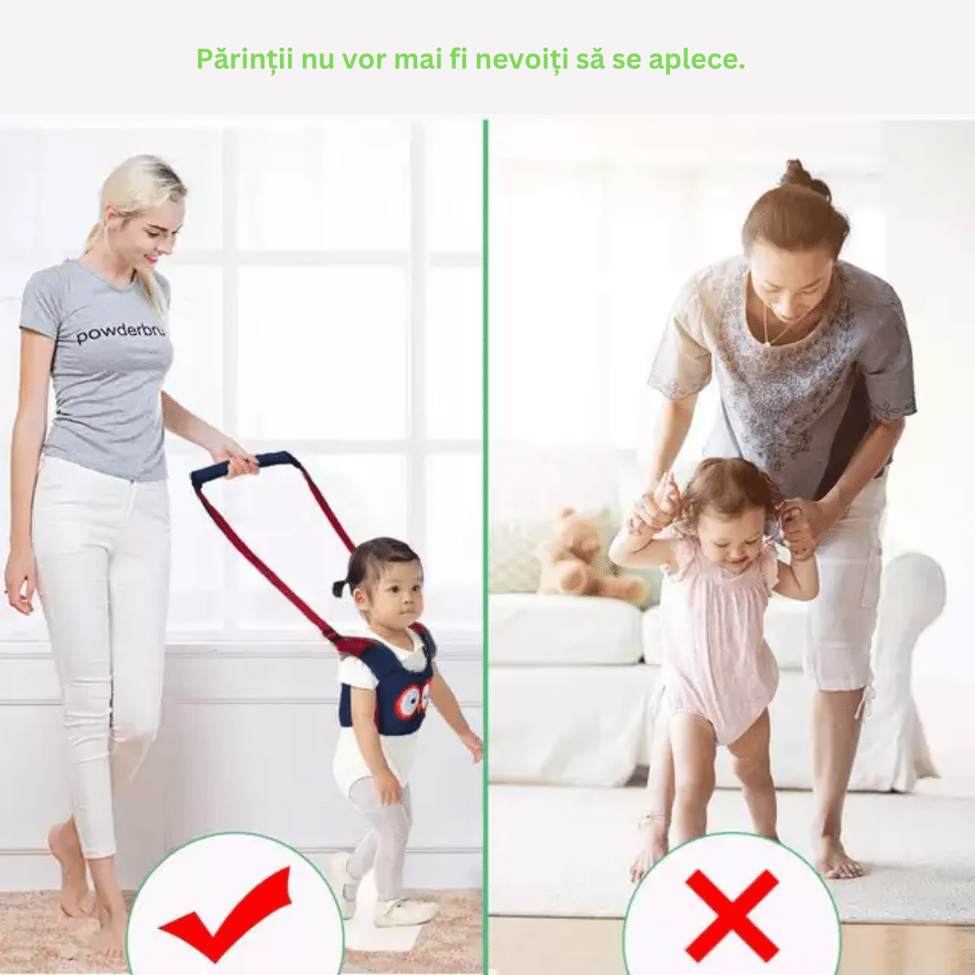 Ham bebe 2in1 pentru asistenta la mers – Bufnita Bleumarin - poza 5