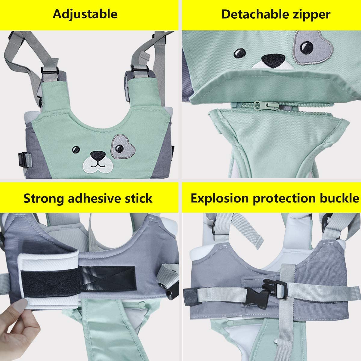 Ham bebe 2in1 pentru asistenta la mers – Dog Verde - poza 2