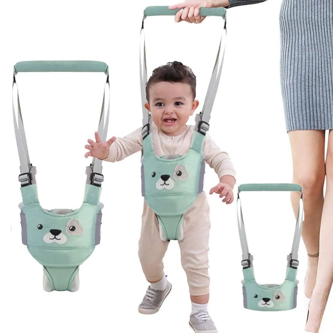 Ham bebe 2in1 pentru asistenta la mers – Dog Verde - poza 4