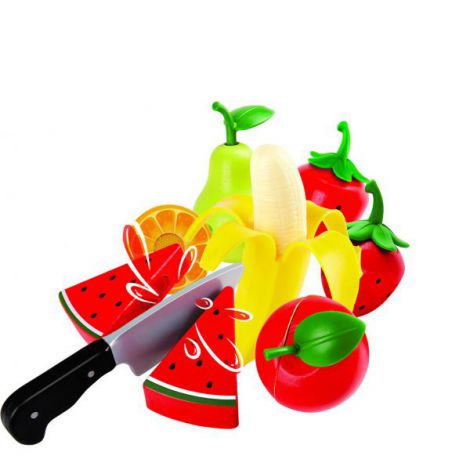Hape Fructele de feliat, din lemn, 9 piese, 3 ani+, Hape E3171 - poza 1