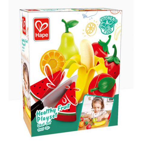 Hape Fructele de feliat, din lemn, 9 piese, 3 ani+, Hape E3171 - poza 2